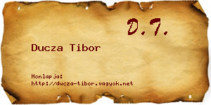 Ducza Tibor névjegykártya